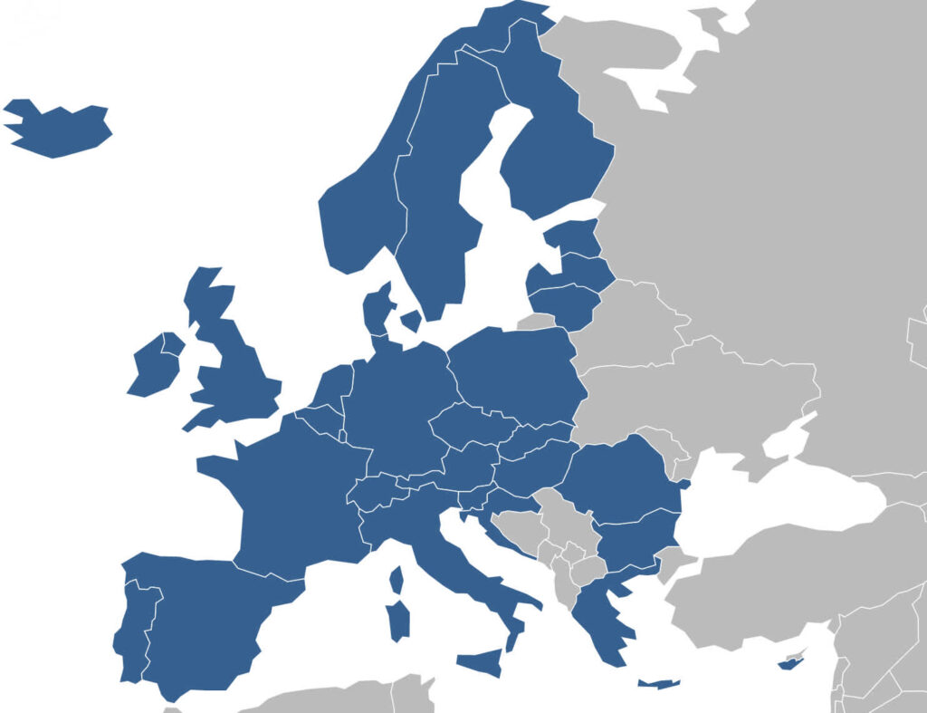 Map of the countries in the SEPA region