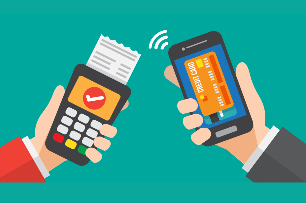 Contactless payment made with a card