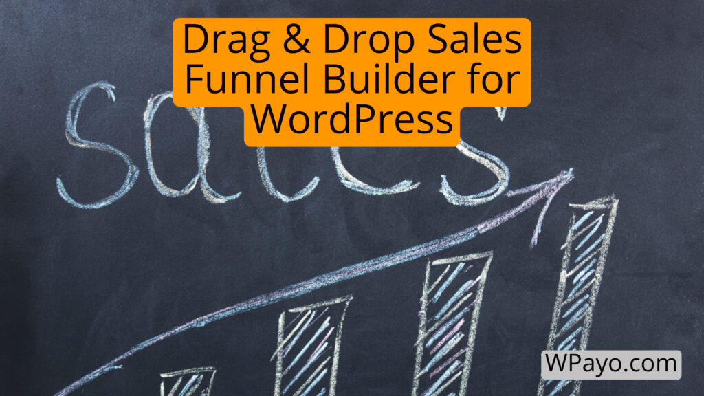 Sales funnel being assembled in a drag and drop builder