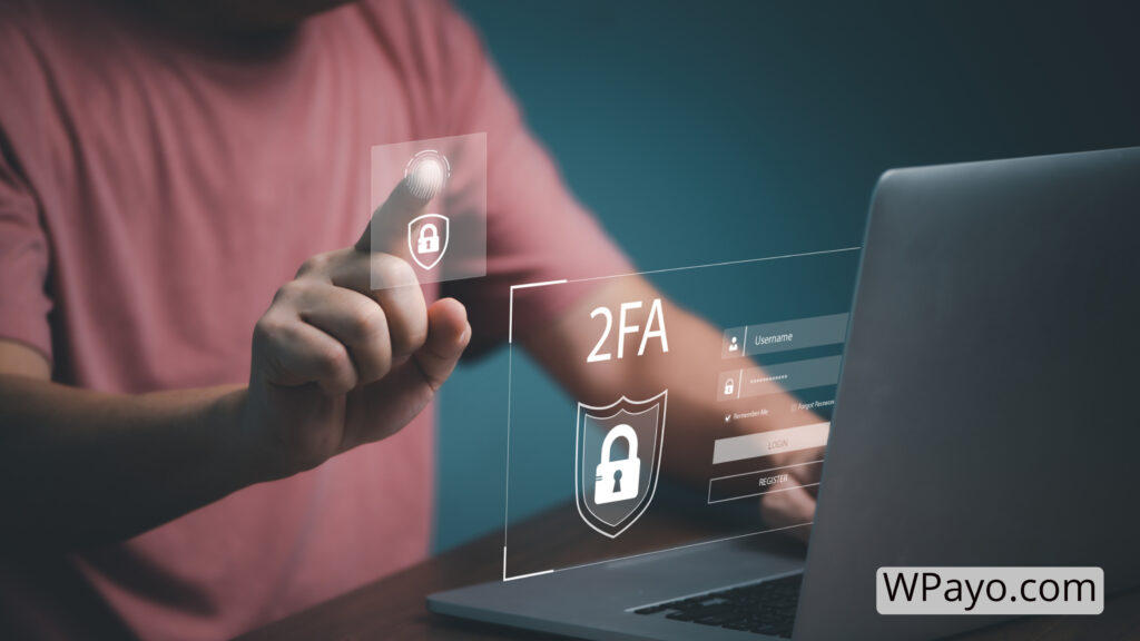 Two-factor authentication protecting WordPress payments