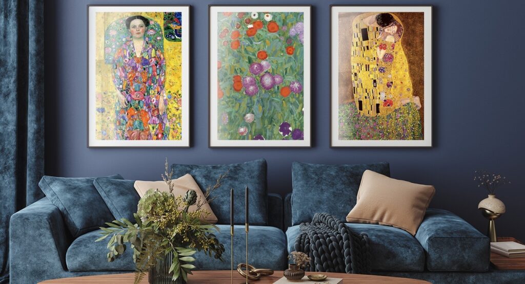 Art prints being sold through an online store
