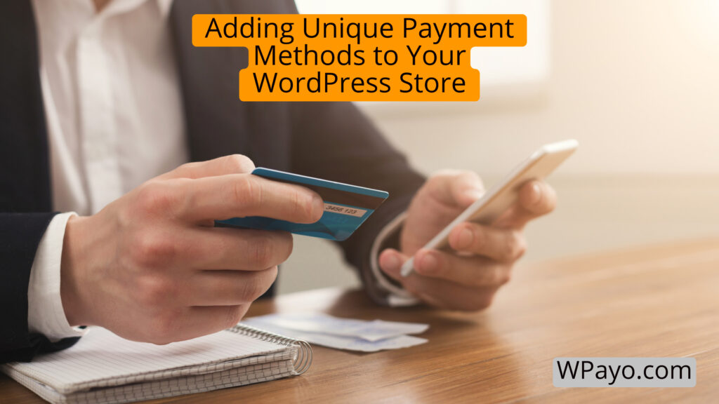 Alternative payment methods added to a WordPress store