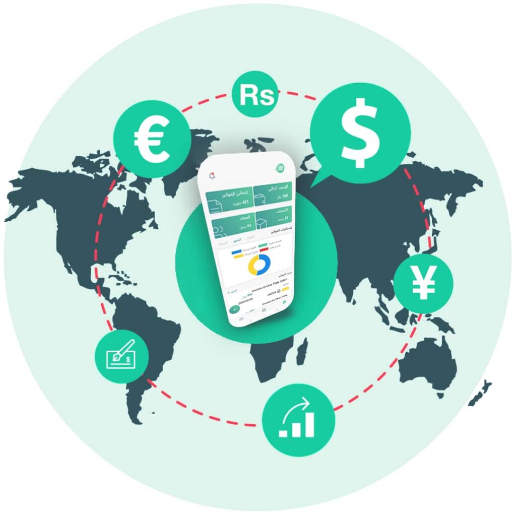 Multi-currency payment selector showing several currency options